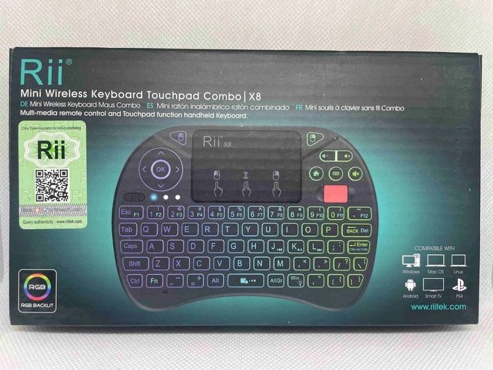 Бездротова міні-клавіатура Rii X8 2,4 ГГц, чорна