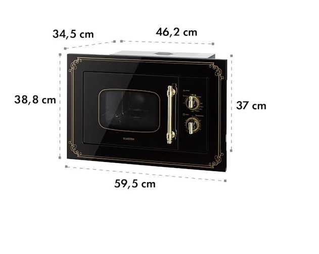 Микроволновая печь встраиваемая в стиле ретро Klarstein Victoria 20