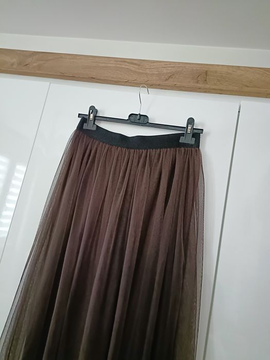 Czekoladowa tiulowa spódnica