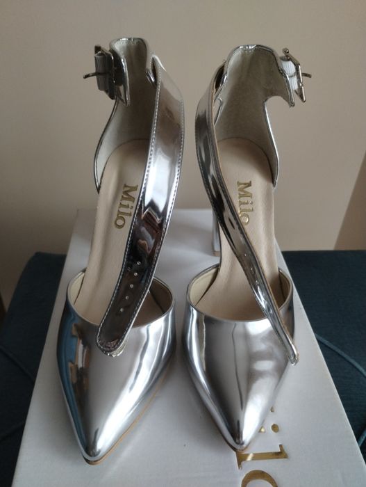 Czółenka srebrne MILO, rozm. 35