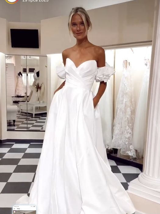 Suknia Ślubna z bufkami