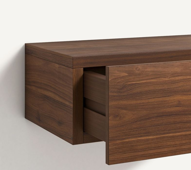Mesa de cabeceira nogueira