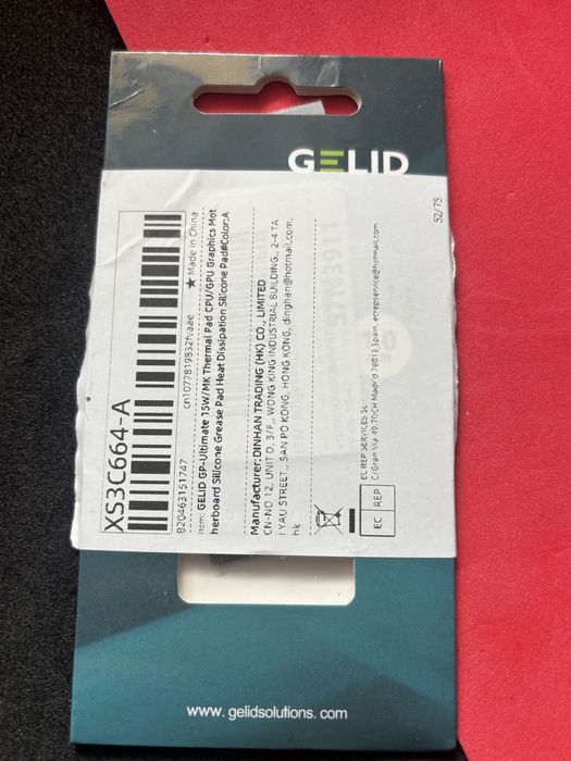 Podkładka termiczna termopad GELID GP-Ultimate | 15 W/mK | 80 x 40mm