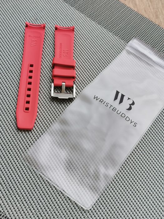 Nowy Pasek Omega Seamaster 300M Wristbyddys Czerwony 20mm