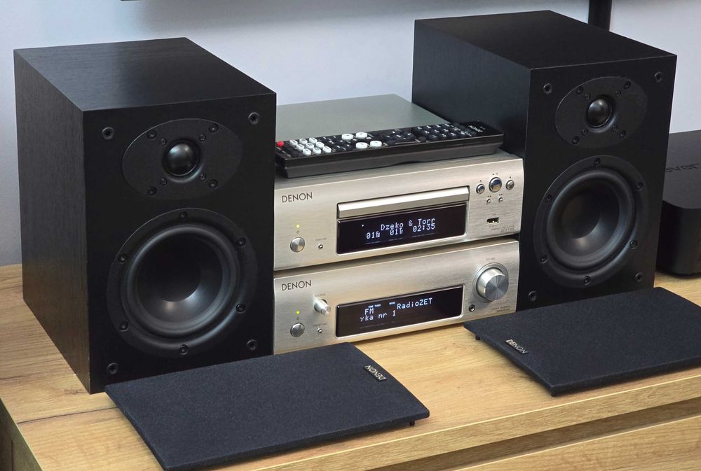 Denon D-F109 Idealny Stan Amplituner CD USB MP3 Pilot Kolumny