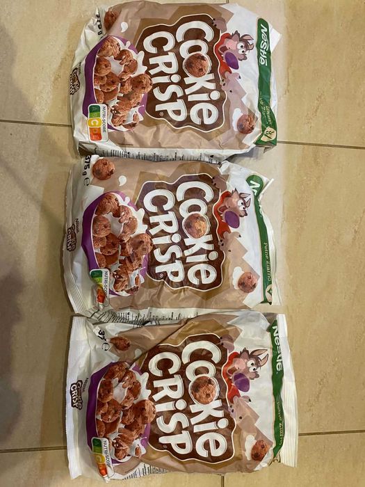Cookie crisp Nestle płatki śniadaniowe 3x375g