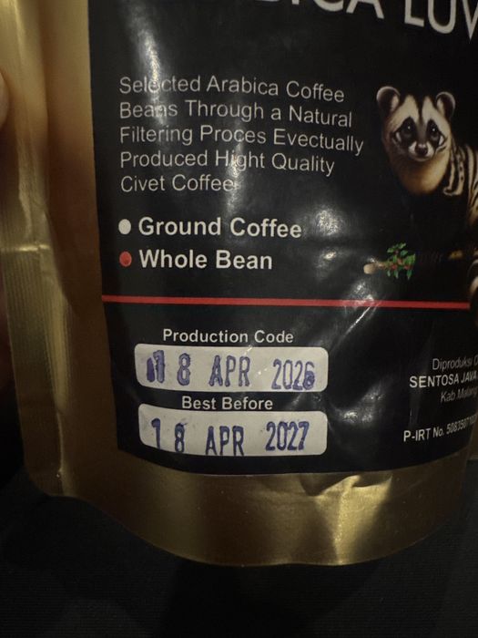 Kawa Arabica Luwak. Kopi luvak prod. 18.04