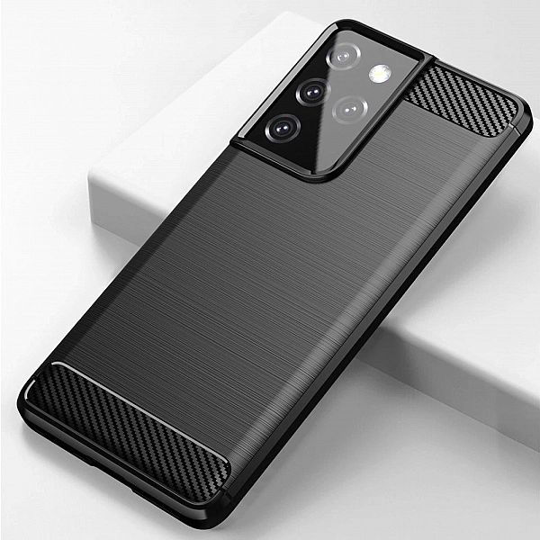 Carbon Case elastyczne etui pokrowiec Samsung Galaxy S21 Ultra 5G czar