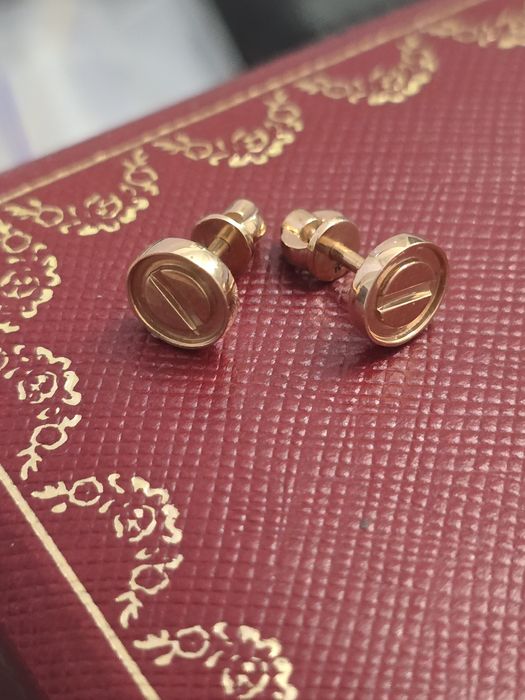 Сережки золоті, Cartier гвіздок. Сережки золотые "Гвоздь"