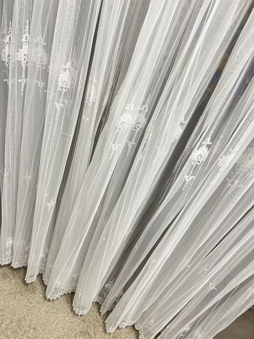 Тюль плісеровка гофре плісе жатка корона вишивка люрекс