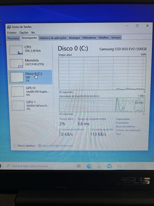 Portátil Asus X556U Intel i7 500GB SSD