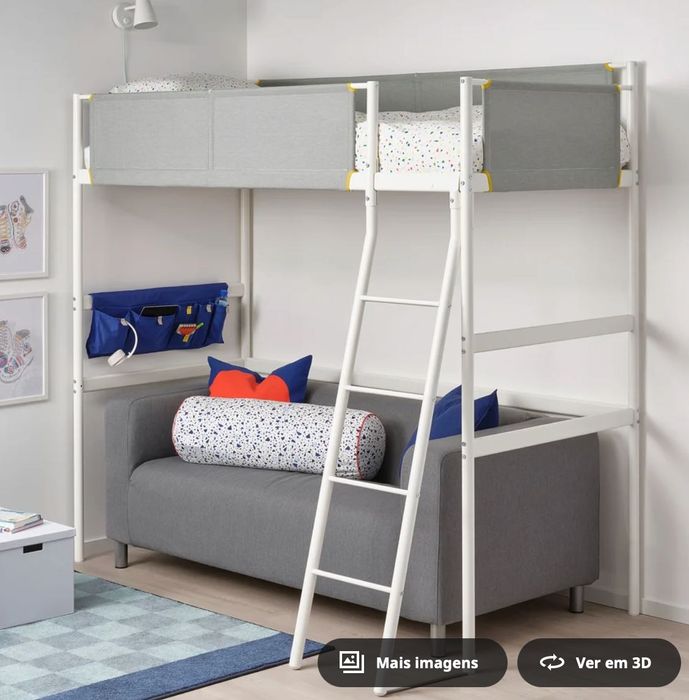 Cama alta IKEA 90x200 cm + Armario