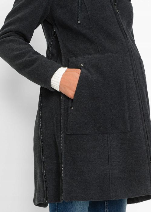 B.P.C płaszcz ciążowy z panelem dla dziecka szary 34.