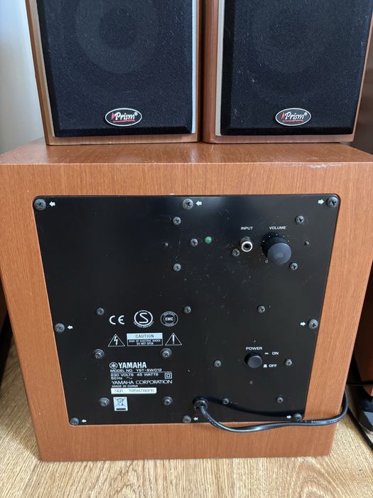 Wieża stereo zestaw yamaha drewniany