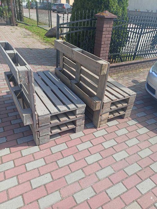 Ławka z palet do ogrodu na taras