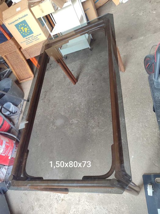 Mesa de vidro jardim