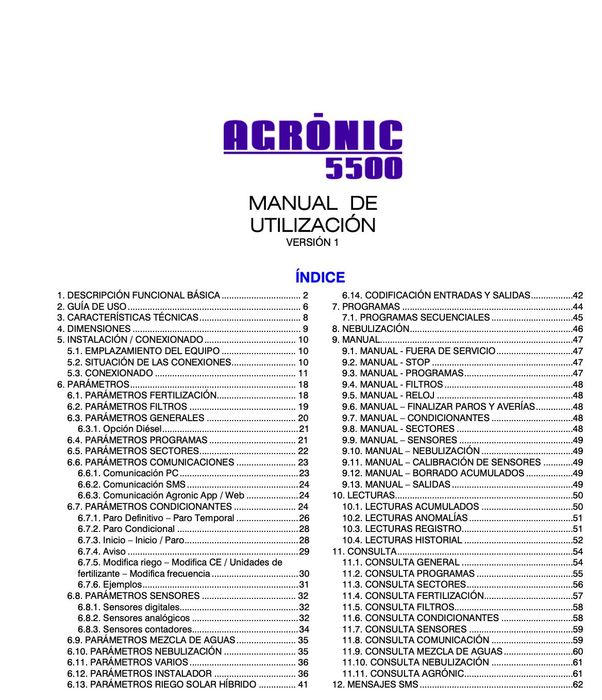 Máquina Fertirrega Agrónic 5500