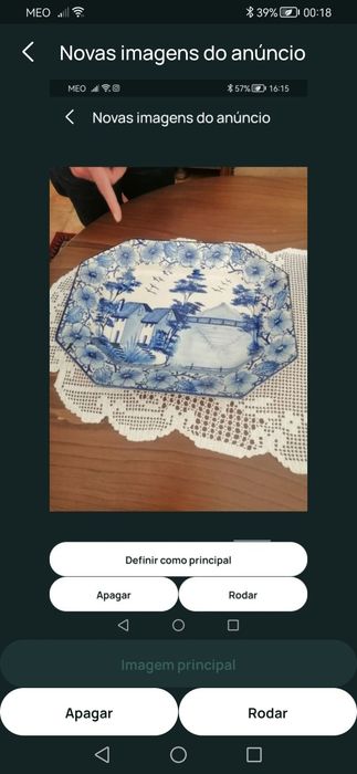 Pote e jarra em porcelana Porart+Travesas  e pratos