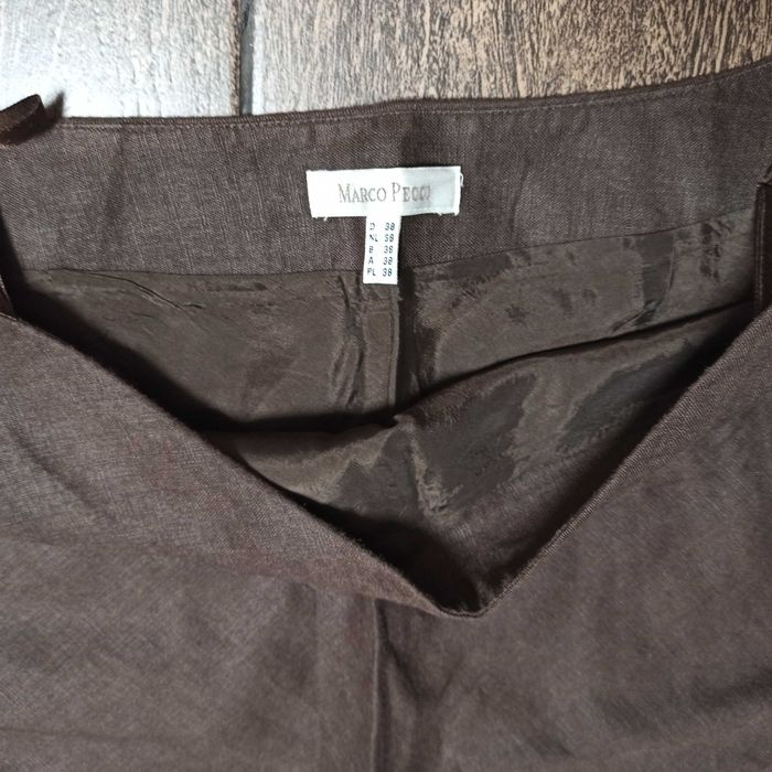 Брендовый льняной костюм блузка майка юбка Marco Pecci платье лен