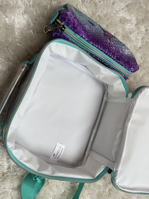 Lunch box śniadaniówkę piórnik syrenka cekiny NOWE