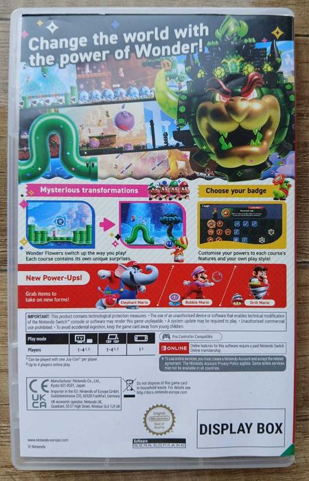 PUSTE PUDEŁKO box do Mario Wonder Nintendo Switch