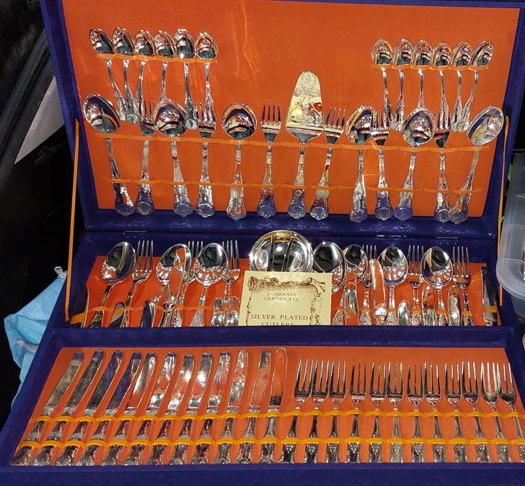 Faqueiro italiano banhado a prata com certificado