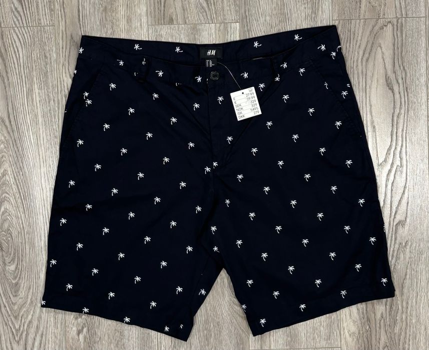 H&M XL 38 Хлопковые Мужские шорты xl хлопок h&m чиносы чинос синие H&m