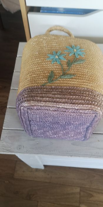 Koszyczek słomiany pleciony, torebka