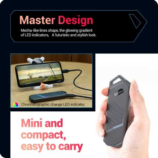 Зовнішня кишеня UnionSine 10Gbps M.2 NVMe SSD to USB 3.2 адаптер