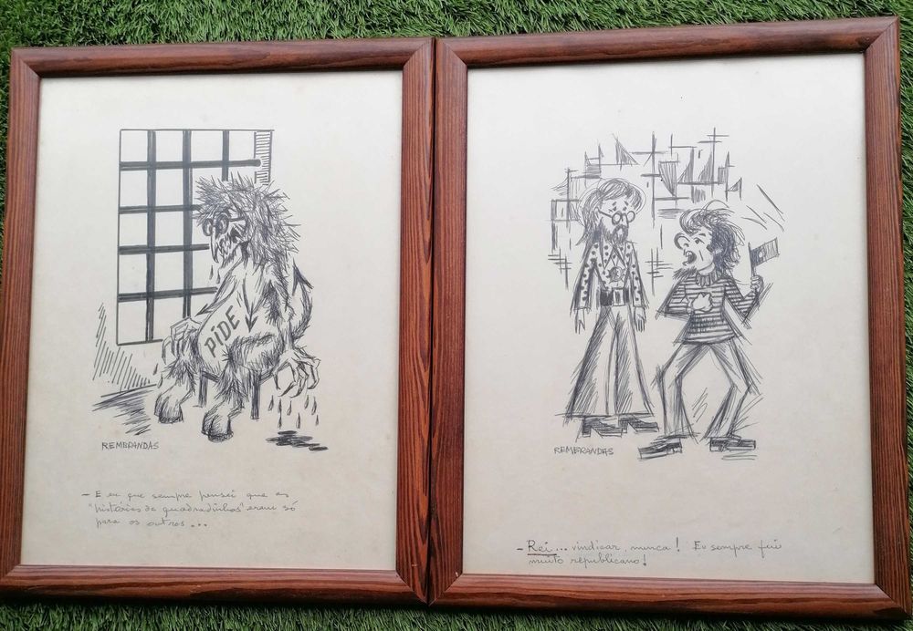 Quadros desenho de humor e sátira