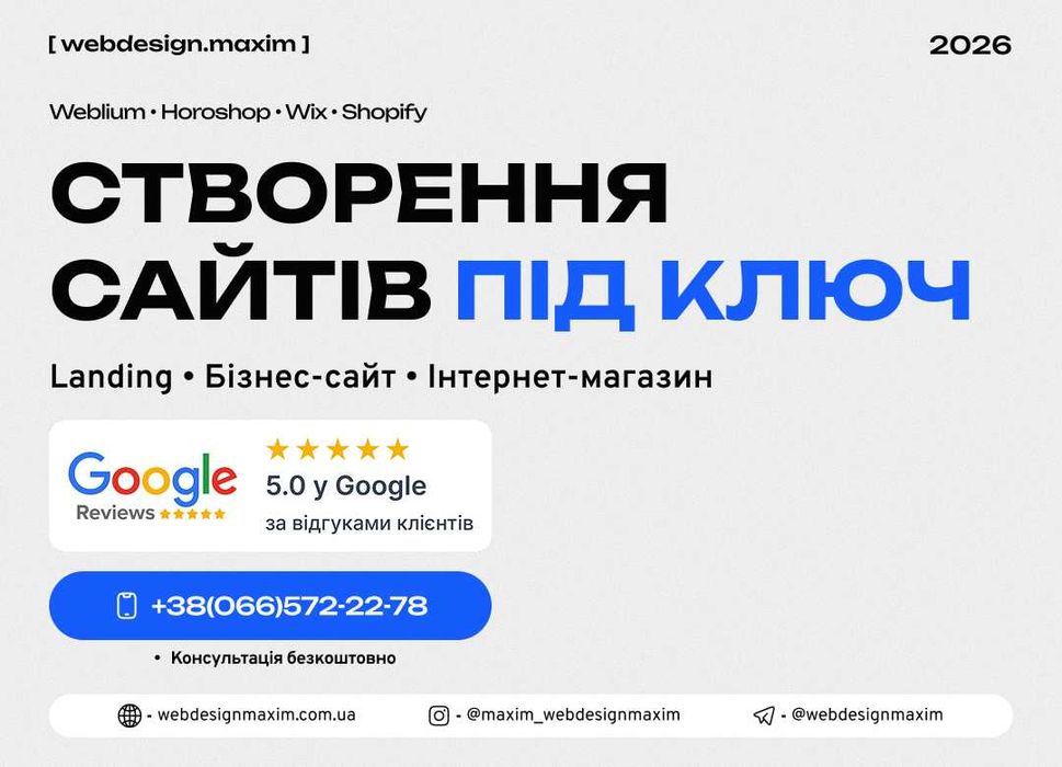Сайт під ключ для бізнесу — реклама, заявки, продажі