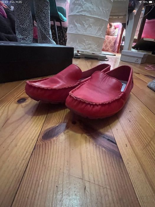 Czerwone mokasyny nessi nowe