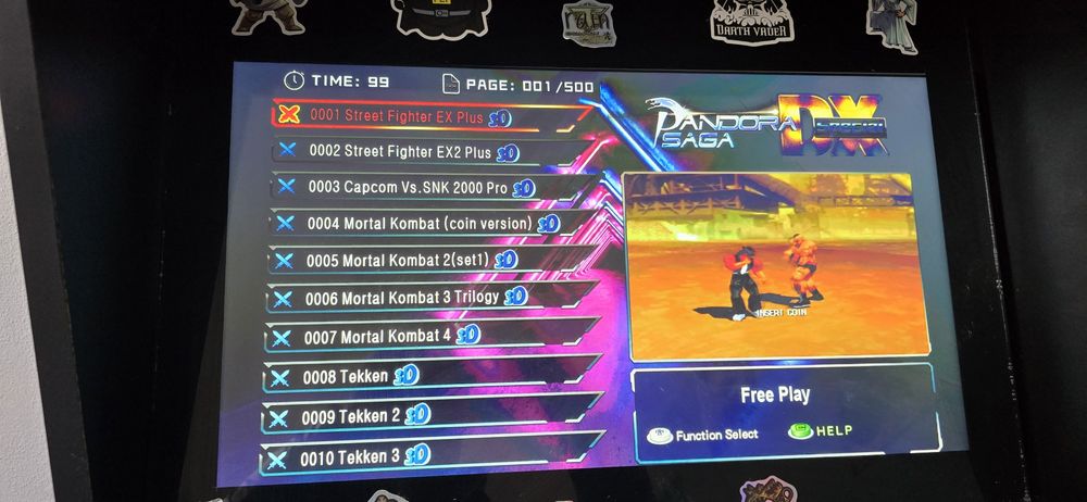 Maquina de jogo retro pandora