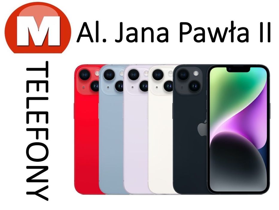 iPhone 14 128GB Kolory Stan Bardzo Dobry Bateria 100% AL JANA PAWŁA SKLEP W-WA