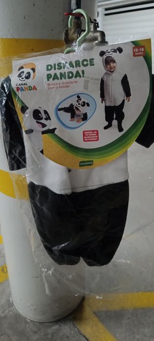 Fato carnaval panda para criança