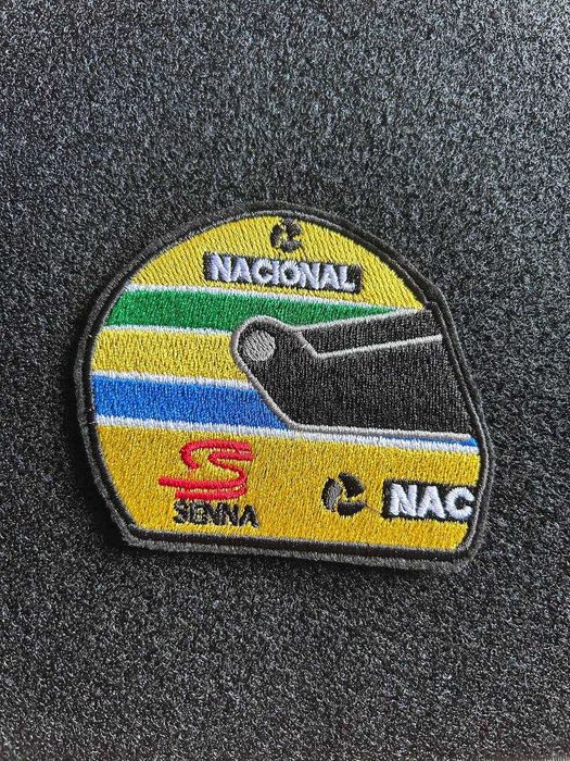 Naszywka Formula 1 Senna Helmet Velcro Patch