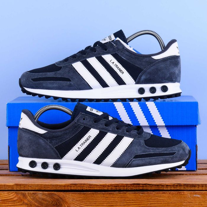 (2399) Кросівки Adidas LA Trainer сірий з білою підошвою (41-46) адідас