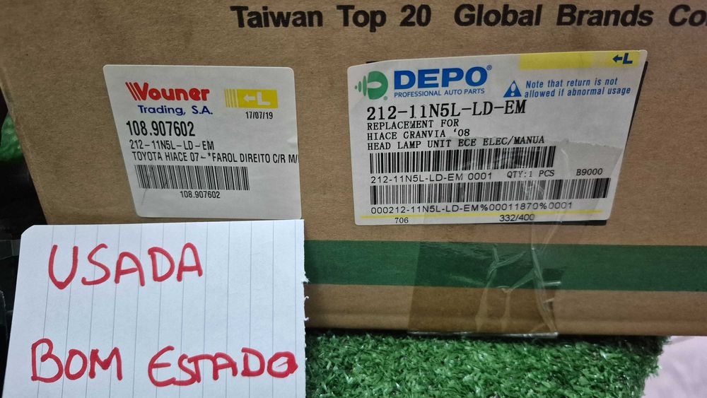 »TOYOTA Hiace Minibus (H100,H200) 08.95-12.12 - Ótica/Farol frente esquerda usada em bom estado DEPO 212-11N5L-LD-EM