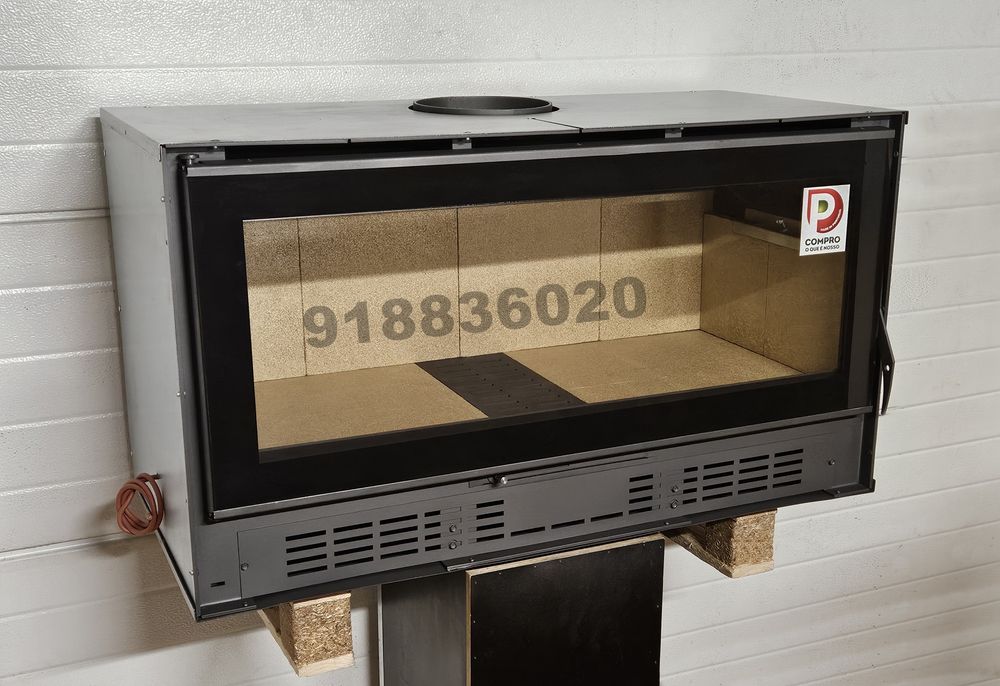 Recuperador Calor Lenha L- 90cm -  Aro 9cm - Com Ventilação - NOVOS
