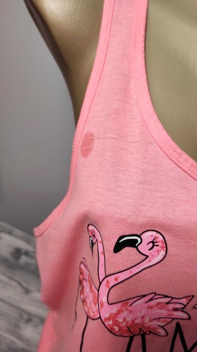 Майка жіноча боксерка рожева з фламінго р.48\L Love to lounge