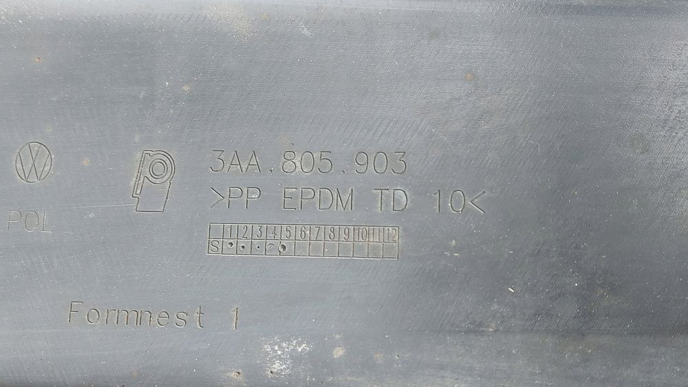 vw passat b7 10-14 rok spoiler dokładka zderzaka przód 3aa805903
