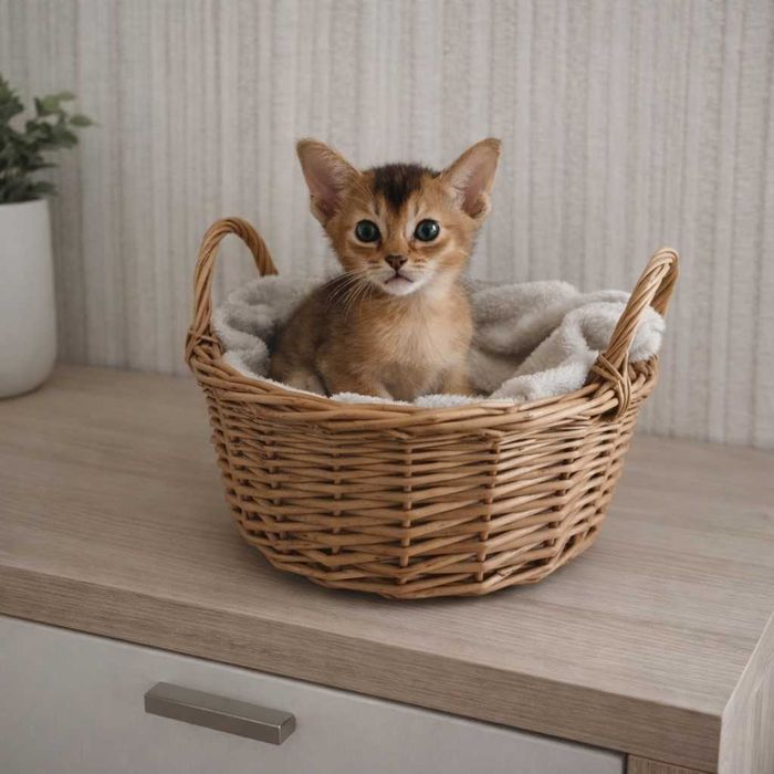 Чистокровная абиссинская кошечка