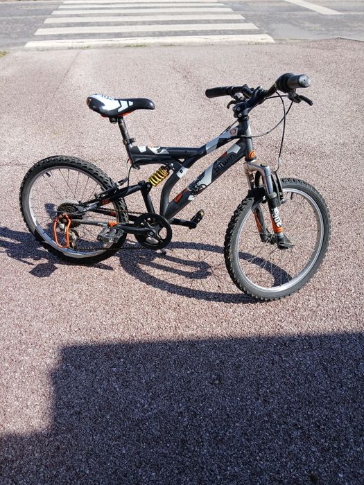 Bicicleta B'Twin Rockrider - roda 20  Full Suspension juvenil
