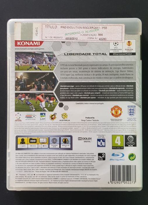Pro Evolution Soccer 2011 [PS3]