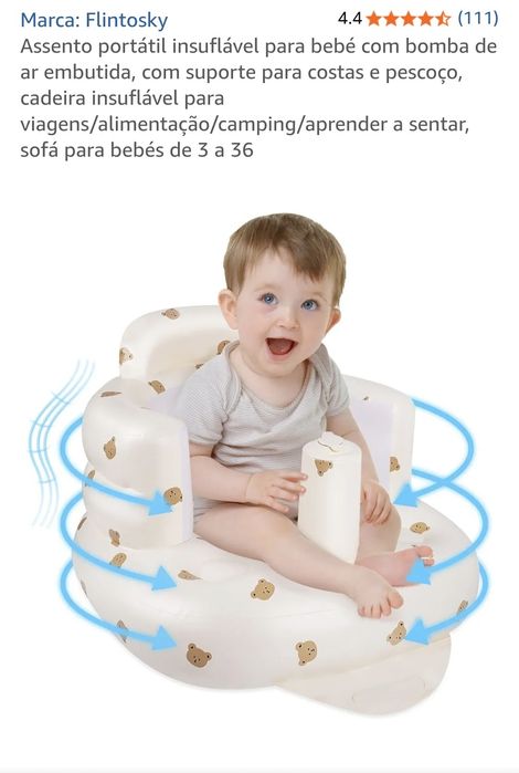 Sofá insuflável para bebé