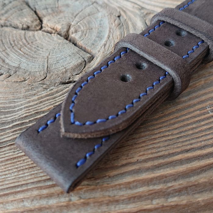 Pasek do zegarka ręcznie robiony 20 mm skóra naturalna handmade