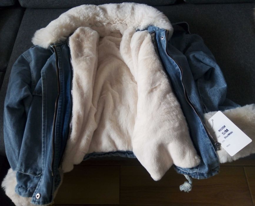 Kurtka damska jeansowa niebieska