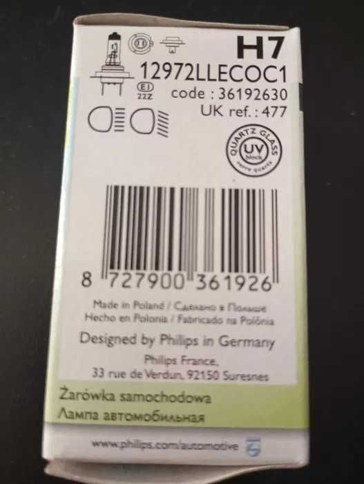 4 PHILIPS Ecovision Longlife 4x H7 NOVAS