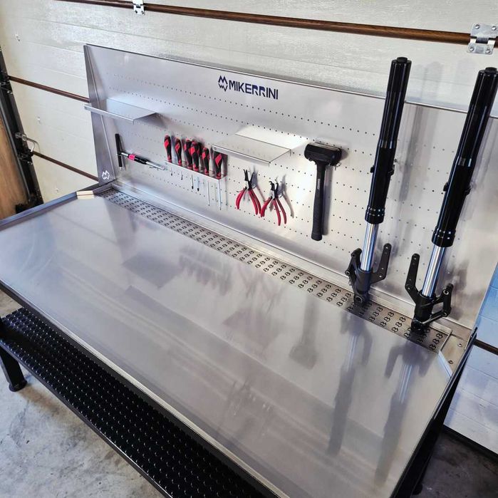 Stół Warsztatowy ze zlewem MIKERRINI ST2 + Tablica Narzędziowa INOX