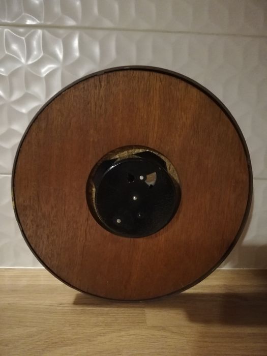 zegar prl Majak żaglówki drewno intarsja wiszący serwisowany